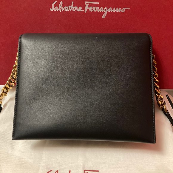 SALVATORE FERRAGAMO Small Gancini Trifolio Flap Crossbody Bag - Picture 2 of 5